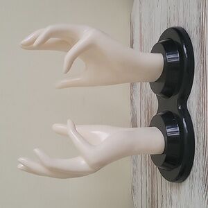 Vintage 1990 E & B Giftware Double Mannequin Hands Jewelry Ring Photo Display